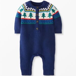 Hanna Andersson Baby Holiday Romper (Winter Solstice) size 0-3 months